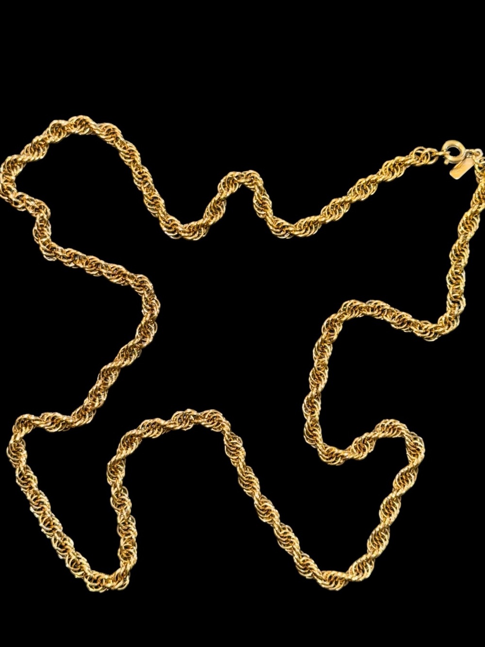 Vintage Monet Gold Rope Necklace
